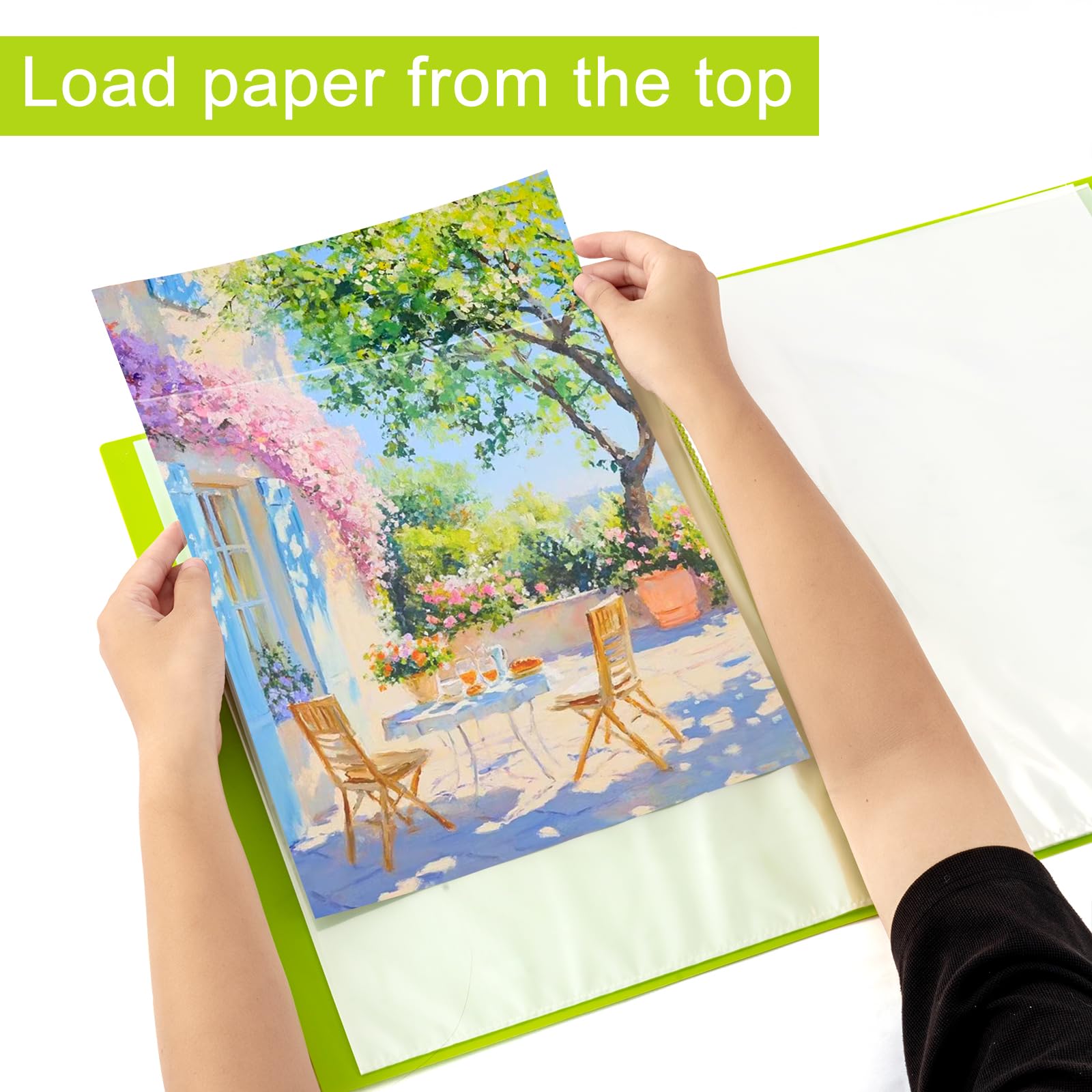 Srvnpioy 2 Pièces Porte-Vues A3 30 Pochettes 60 Vues, Livre D'affichage, Présentation Affichage Du Livre A3 Protège-Documents, En Polypropylène,Bleu