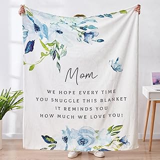 Gifts for Mom, Mom Birthday Gifts, Birthday Gifts for Mom, Mom Gifts, Gifts for Mom from Daguther, I Love You Mom Blanket Gifts for Mom, Mom Gifts from Daughter Son Soft Throw 60" x 50"