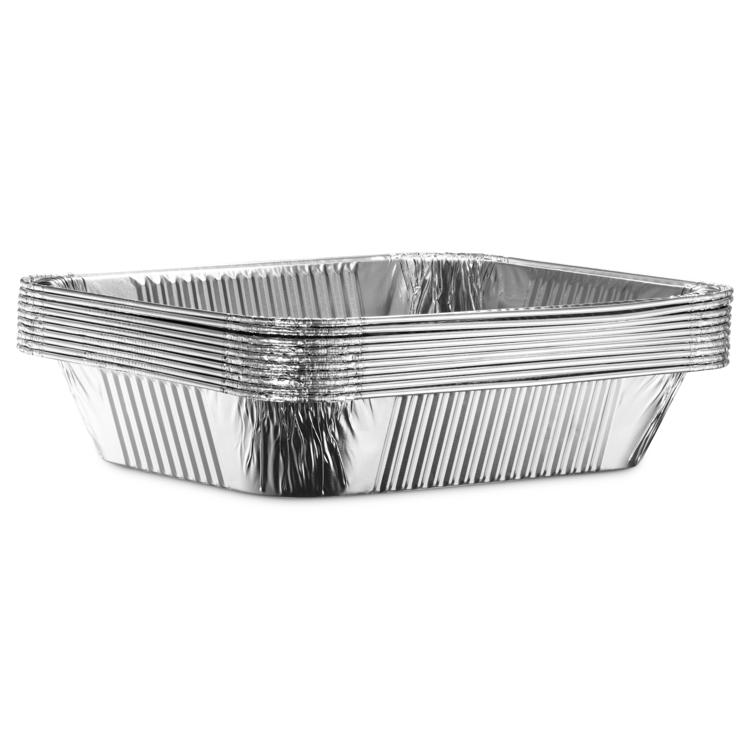Munfix Paquete de 30 Bandejas Desechables, Moldes Aluminio Desechables de 9 x 13 pulgadas, Bandejas de Papel de Aluminio Extra Resistentes para Calentar, Asar, Cocinar, Almacenar Alimentos