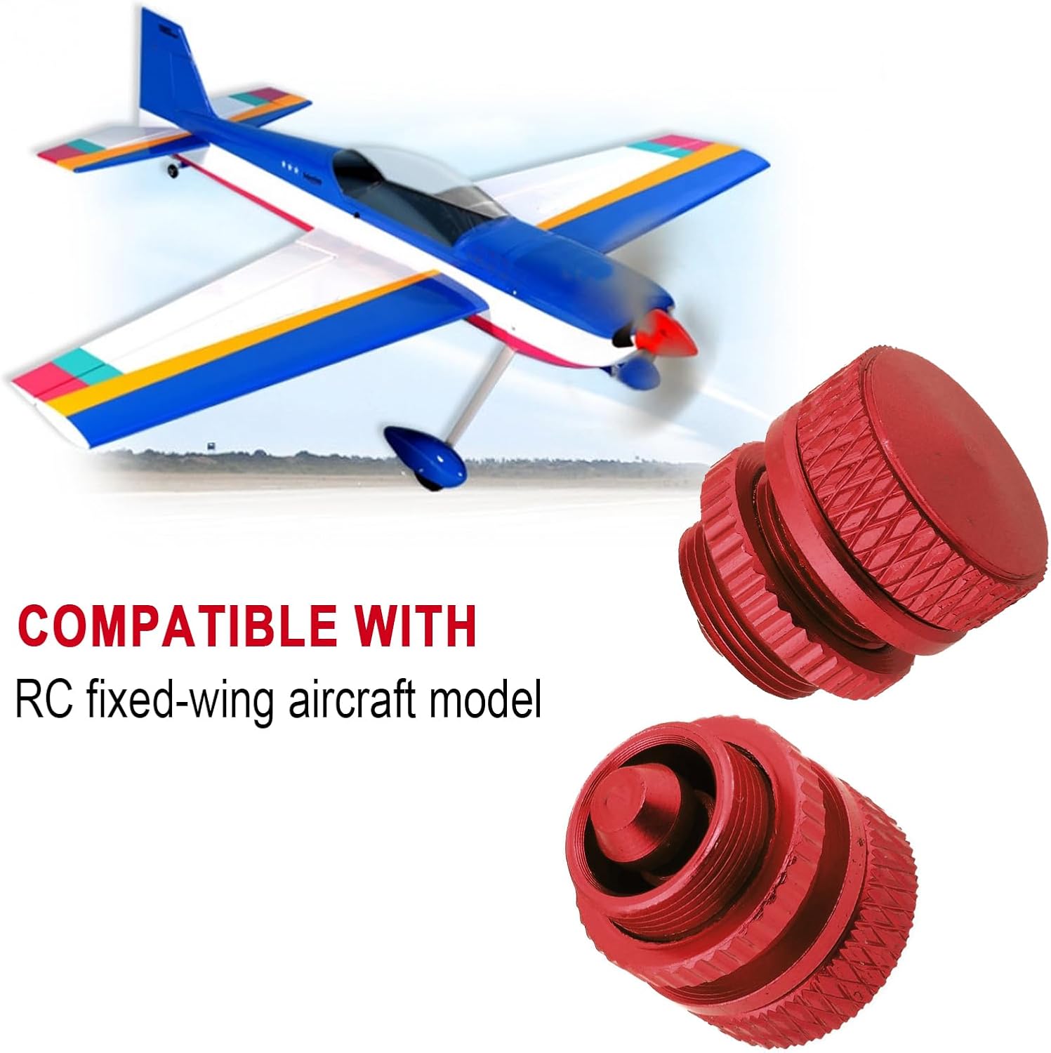 Hobbypark Φ4×Φ12 Aluminum Fuel Dot Gas/Glow Length :12mm RC Airplane Replacement Parts (Pack of 2)