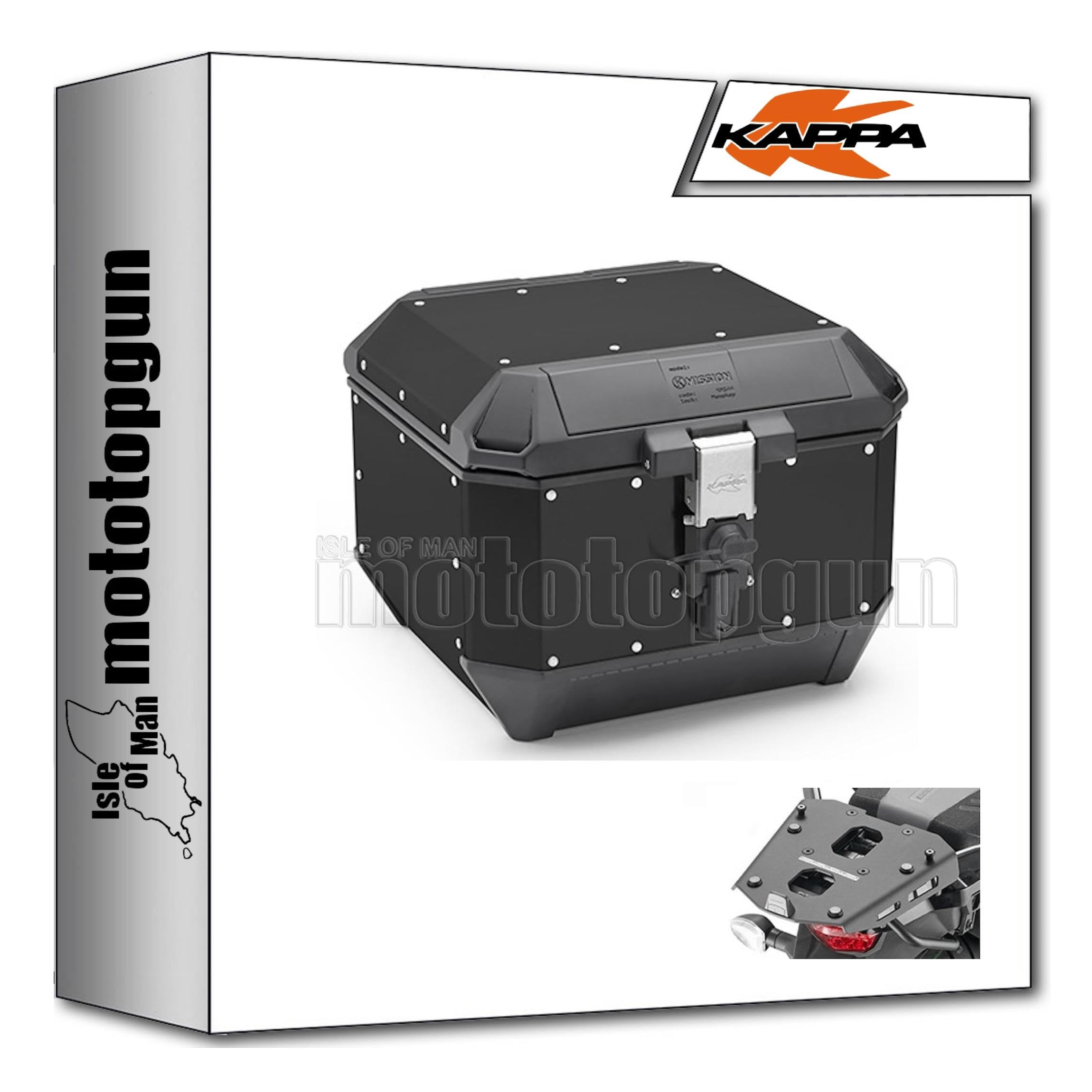Top case KMS44B Kappa étanche 44L et support KRA5137 rigide pour BMW F 900 R - 3