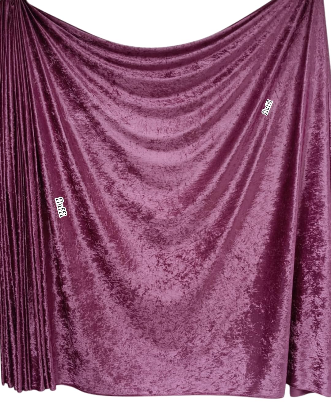 Crushed Velvet Stretch Material | Soft Furnishing, Craft Velour & Dressmaking Fabric | Same Day Dispatch | Sold By The Metre | By Tia Knight Q156 (Grape)