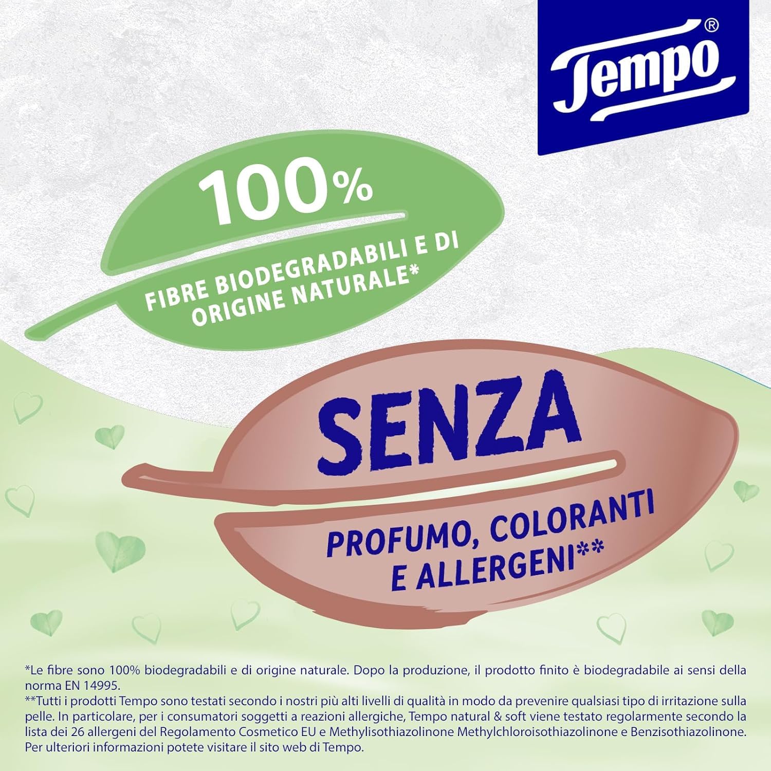 Tempo, Carta Igienica Natural & Soft, Morbida e Resistente, 48 Maxi Rotoli, Composti da 100% di Fibre Biodegradabili, Senza Profumo o Allergeni