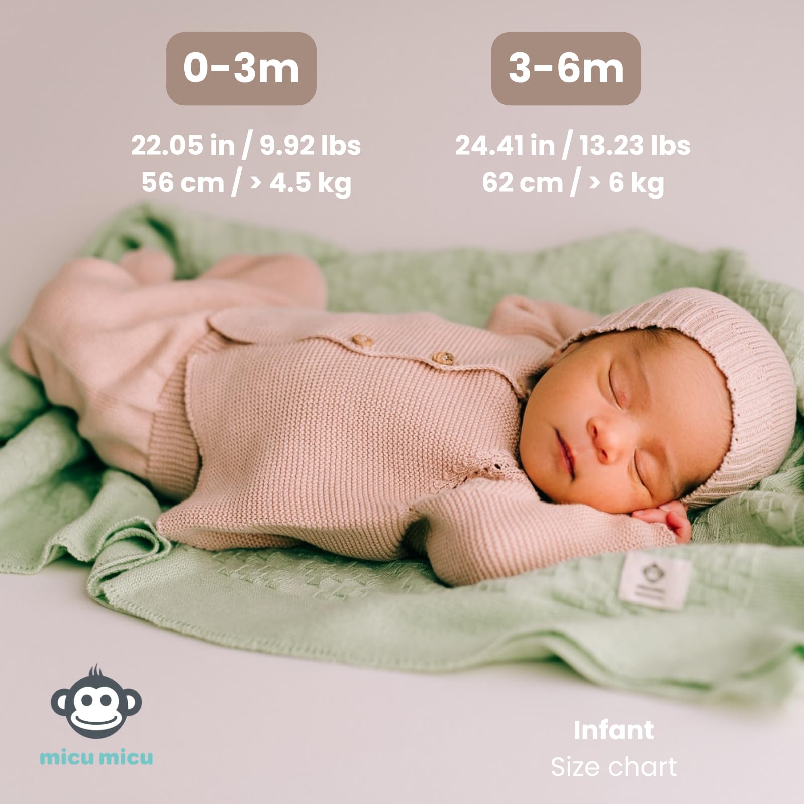 Baby Kleidung Neugeborene, 100% Bio Baumwolle, Extra Weich und Nahtlos, Baby Erstausstattung Neugeborene Kleidung, Strick Baby Kleidung