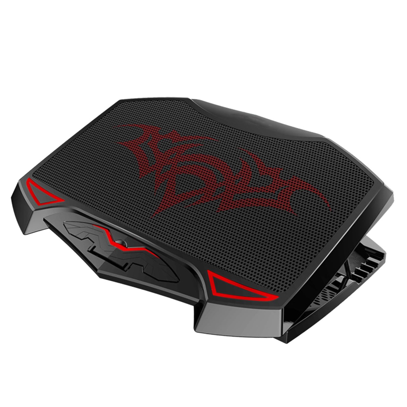 Refroidisseur Métal Ventilateurs Ordinateur Portable 3 pour Rouge 220v | Double Port Usb, Support à 5 Angles Réglables, Pad Antidérapant, Dissipation Rapide