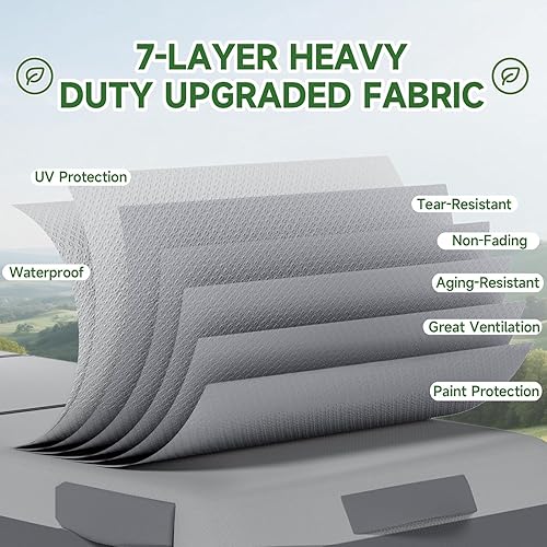 Miniatura 7 de Umbrauto Cubierta para caravana de 5ª rueda de 28 a 31 pies, 7 capas superiores extra gruesa, cubierta de quinta rueda, impermeable, resistente al