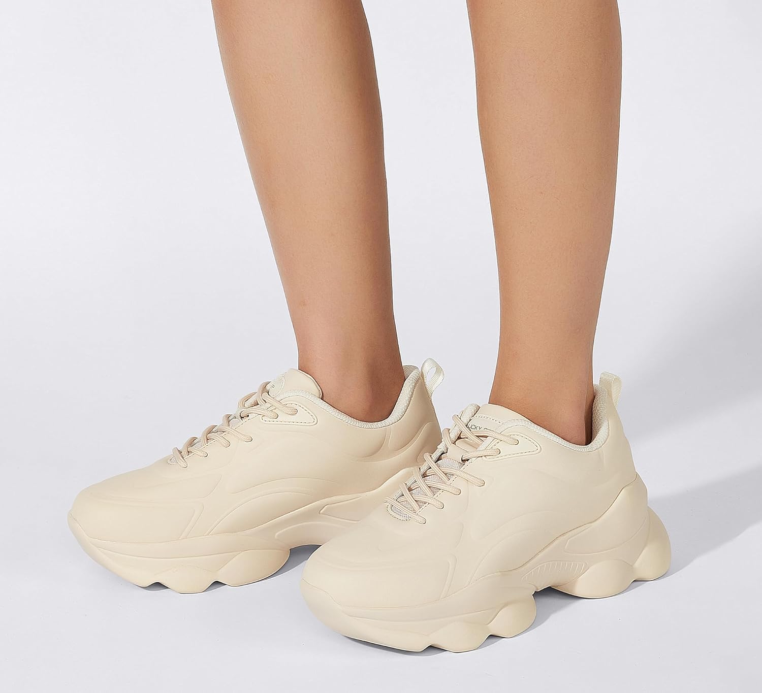 LUCKY STEP Women's 90s Chunky Sneakers Sparkly Bling Rhinestone Rope Platform Casual Thick Dad Rave Walking Shoes - Image 8