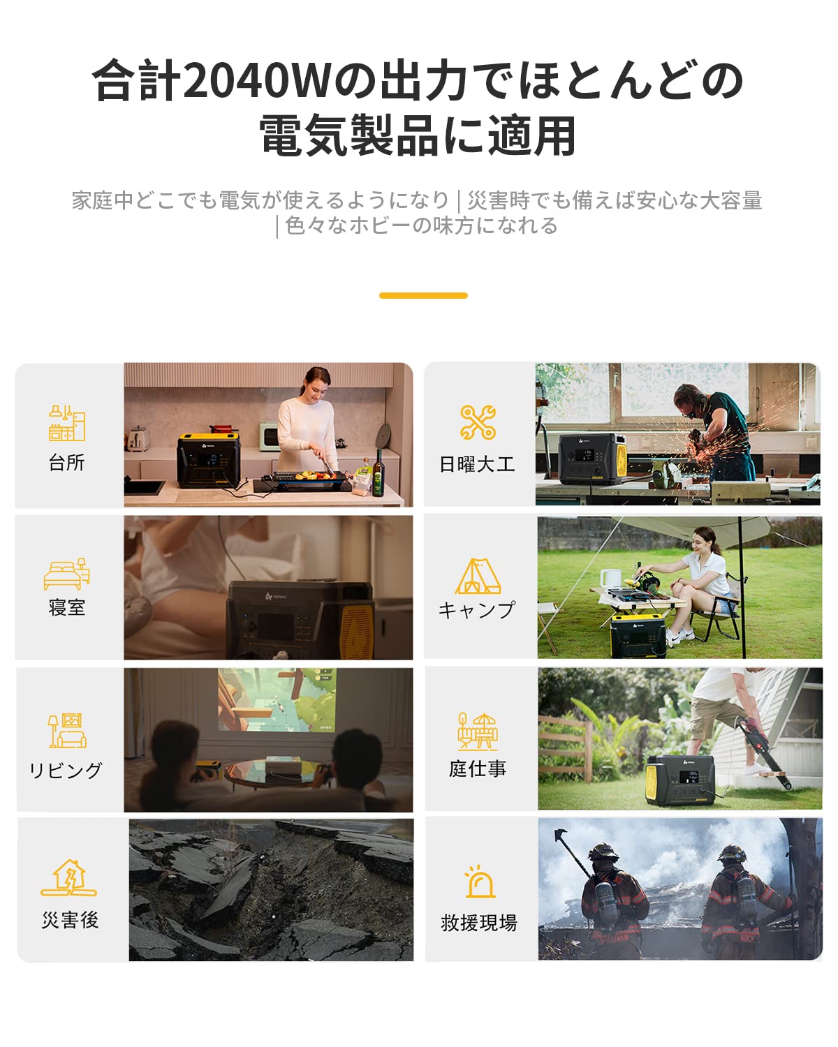 Amazon.co.jp: ポータブル電源 2000Wh 大容量 AlphaESS 家庭用蓄電池 