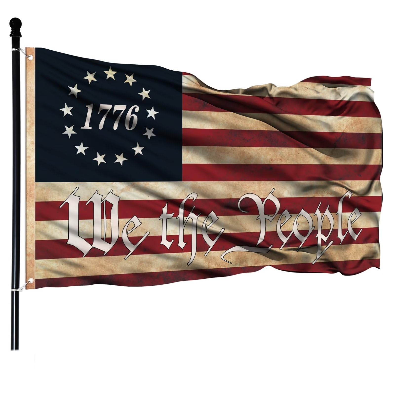 We The People 1776 Flag 3x5 FT Outdoor Vintage American Betsy Ross 13 Star Constitution Flags Indoor Garden Decoration USA Flags