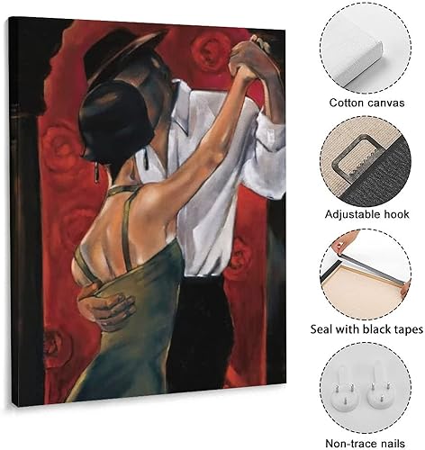 Miniatura 3 de Póster de arte de danza española, póster de arte de baile de pareja de tango, póster de estudio de danza, impresiones artísticas en lienzo para