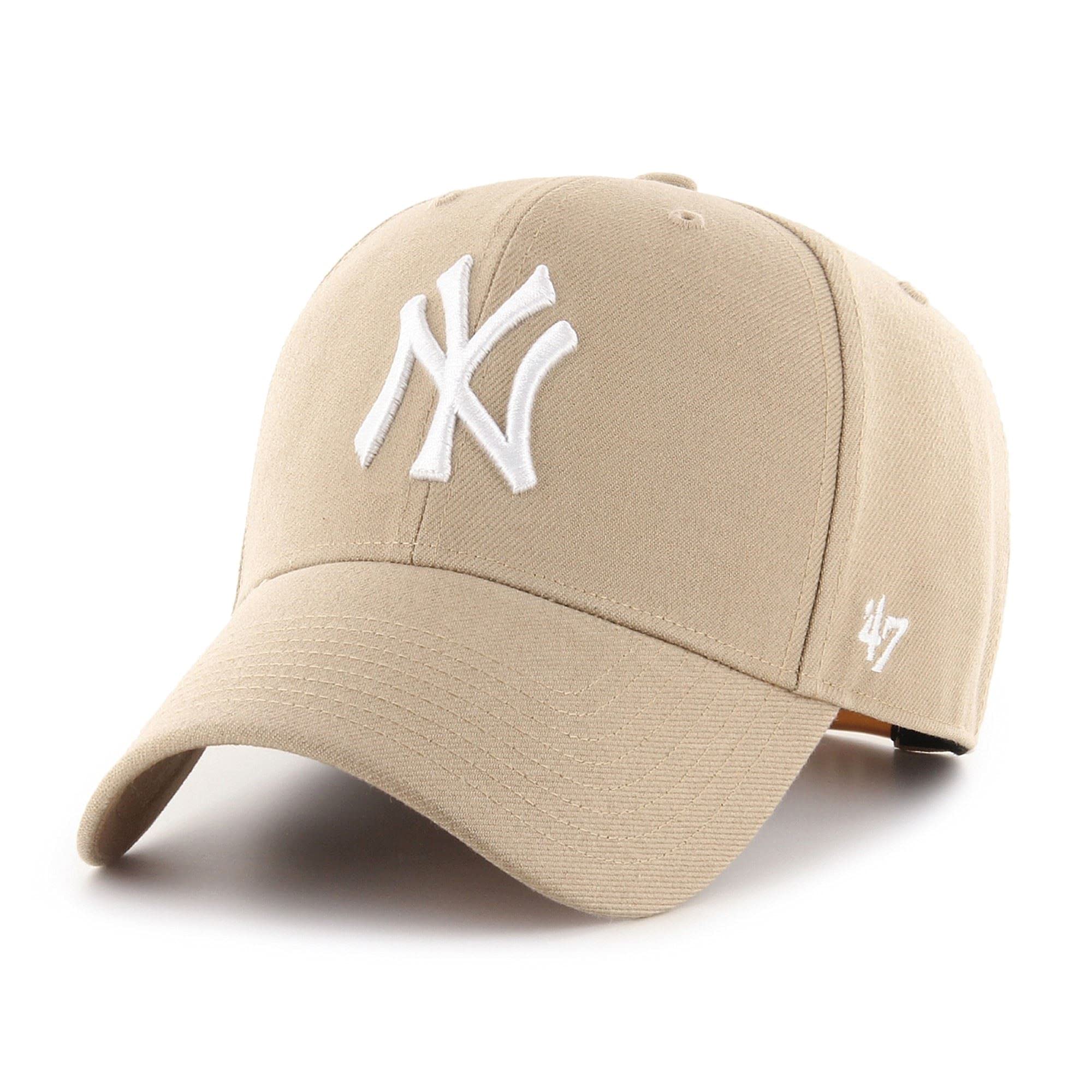 '47 Brand Beige Mlb New York Yankees Mvp Cap B-Mvpsp17wbp-K-One 1Size
