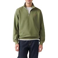Levi's Felpa da Uomo Originale HM 1/4 Zip, Moss Olive 0908736