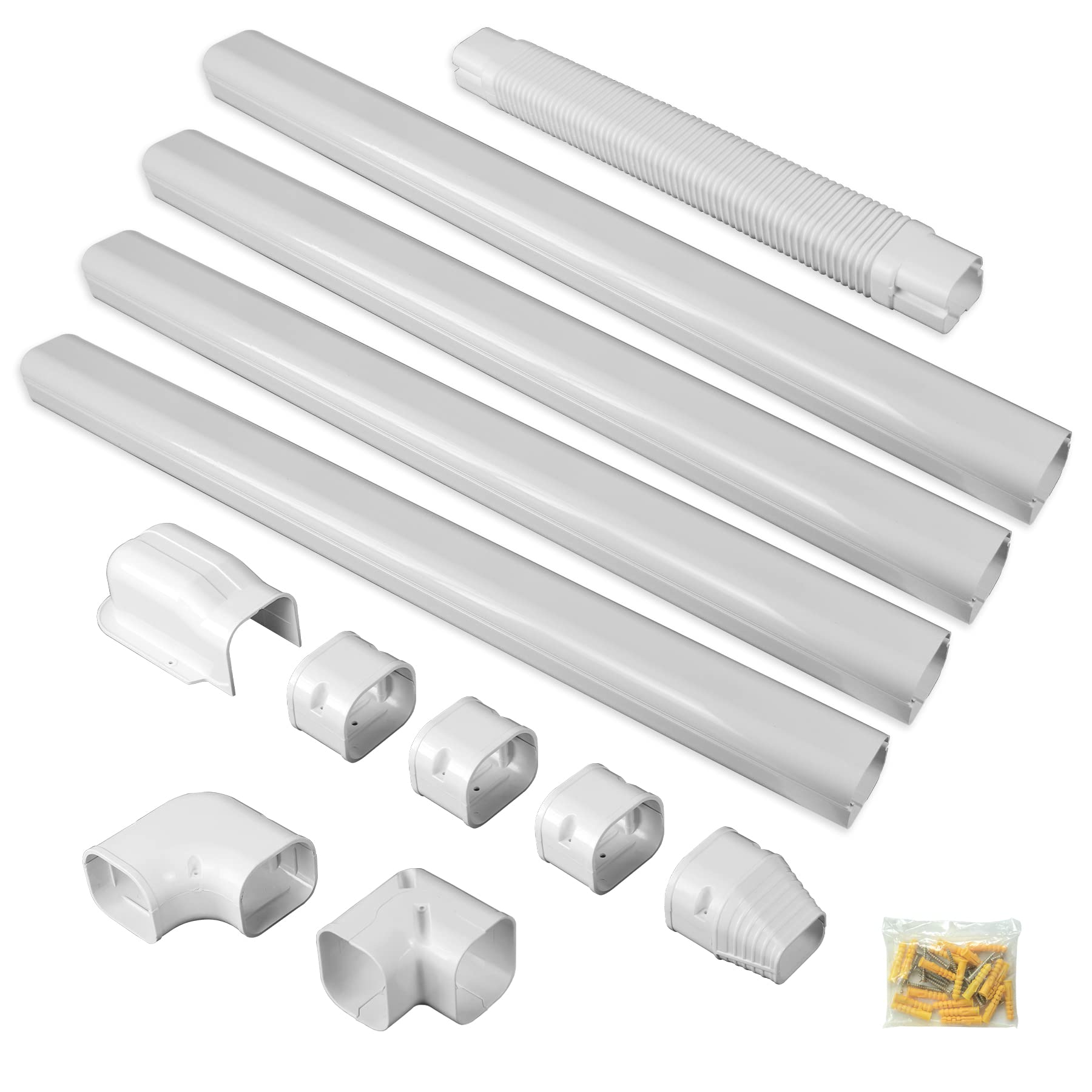 Buy BJADE'S PVC Line Set Cover Kit,3in 14ft Decorative Line Set Covers