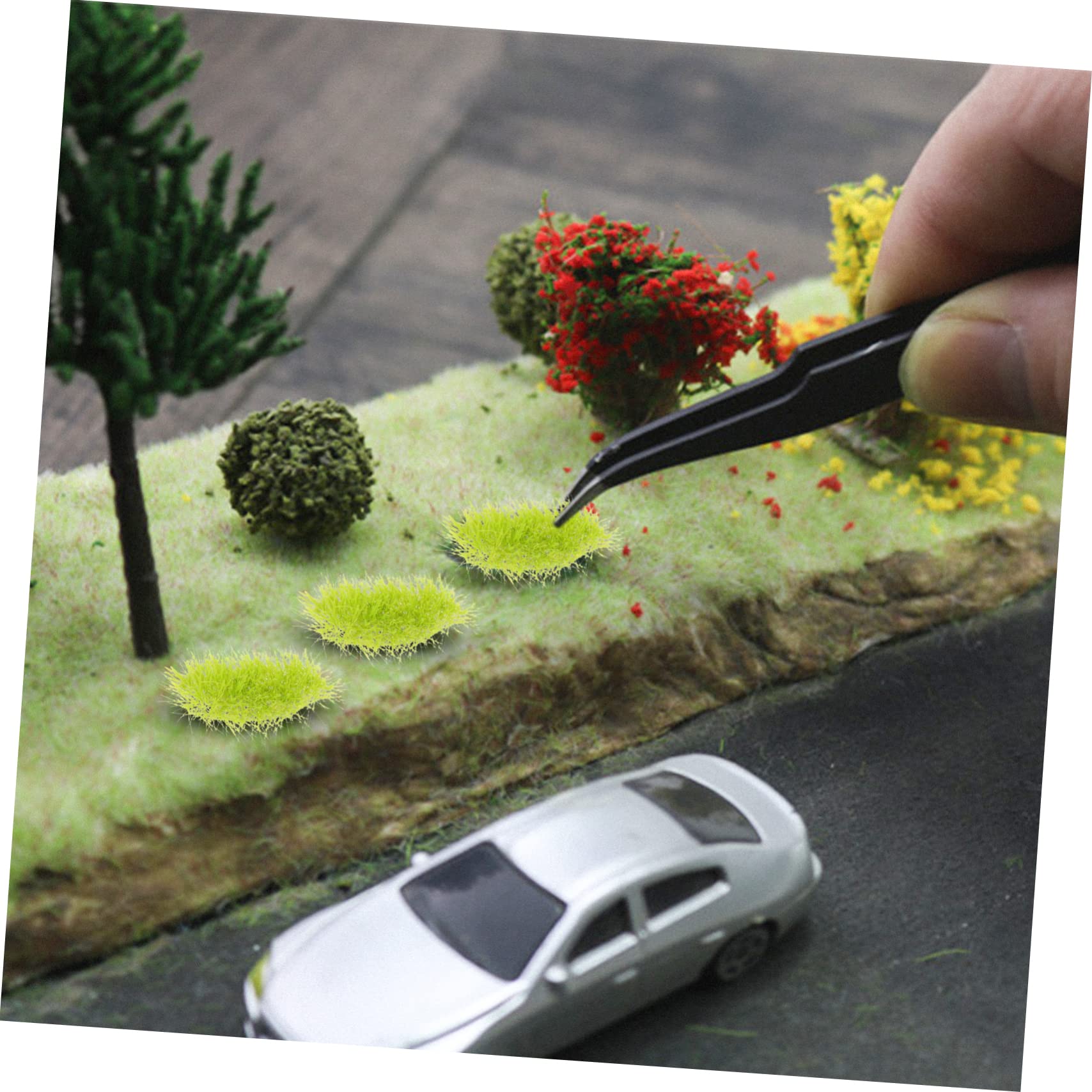 NUOBESTY Sintetica Statico Ciuffi Per Modellismo Decorazioni Miniature Per Ferroviarie e Scenari Di Gioco Da Tavolo Invernale