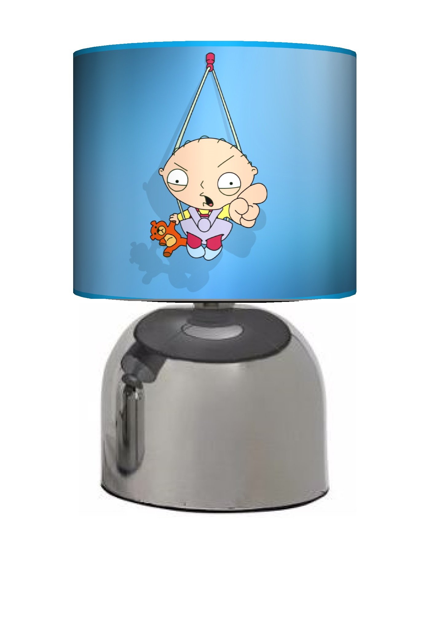 FAMILY GUY - STEWIE - BEDSIDE TOUCH LAMP - GIRLS BOYS ADULTS BEDROOM LIGHT / LAMP SHADE - MAINS OPERATED (UK PLUG)