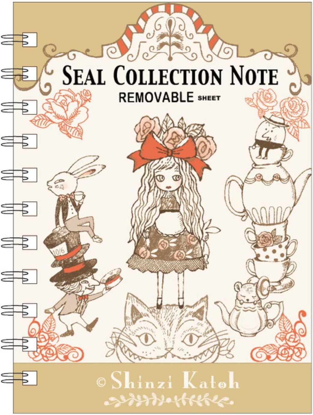 Sealdo ks-sb-10029 Shinzi Katoh Alice A6 Sticker Book, Made in Japan, 40 Pages