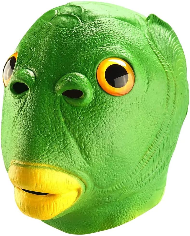 Xsysmile Funny Green Fish Full Head