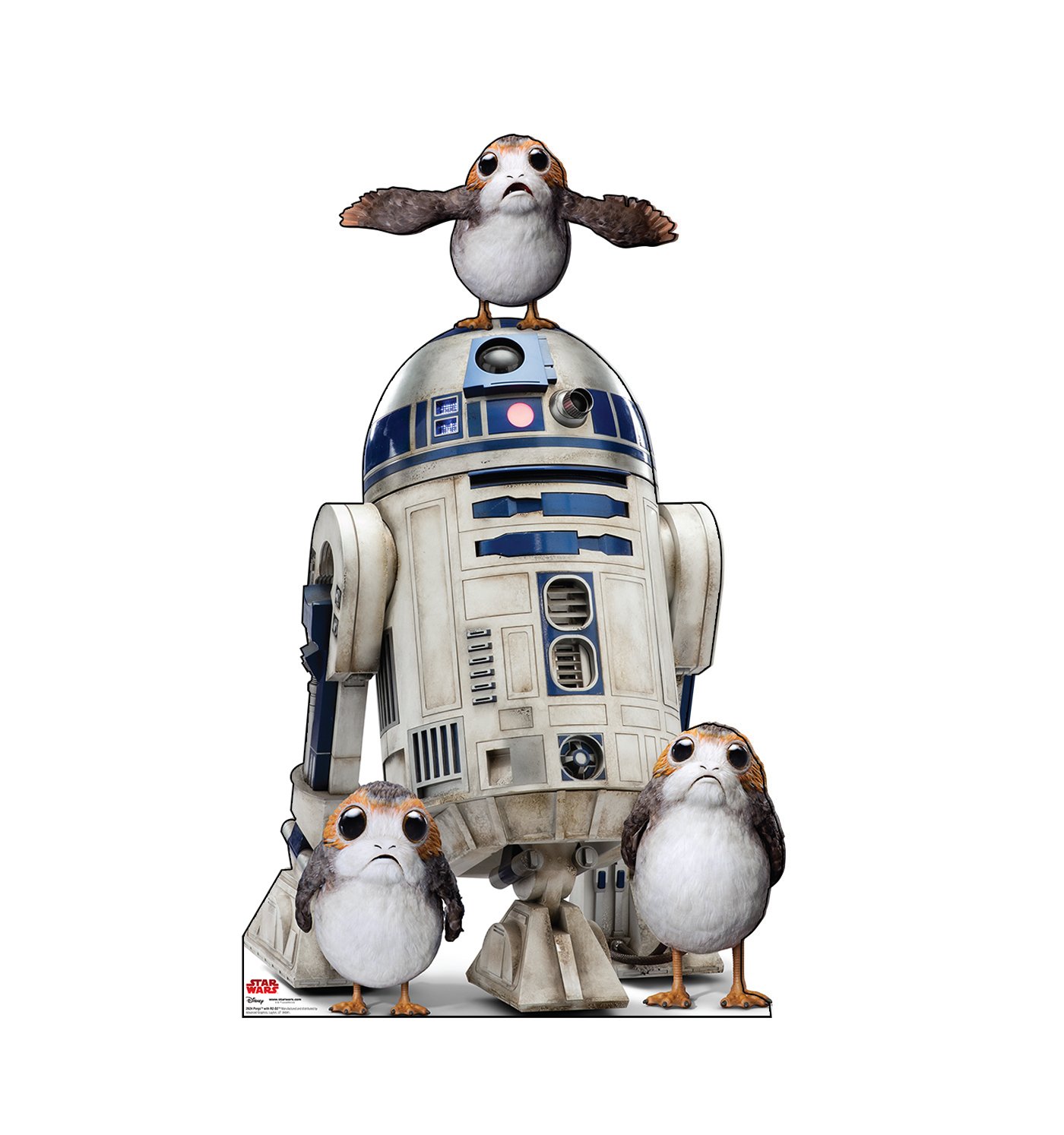 Advanced Graphics Porgs with R2-D2 Life Size Cardboard Cutout Standup - Star Wars: Episode VIII - The Last Jedi (2017