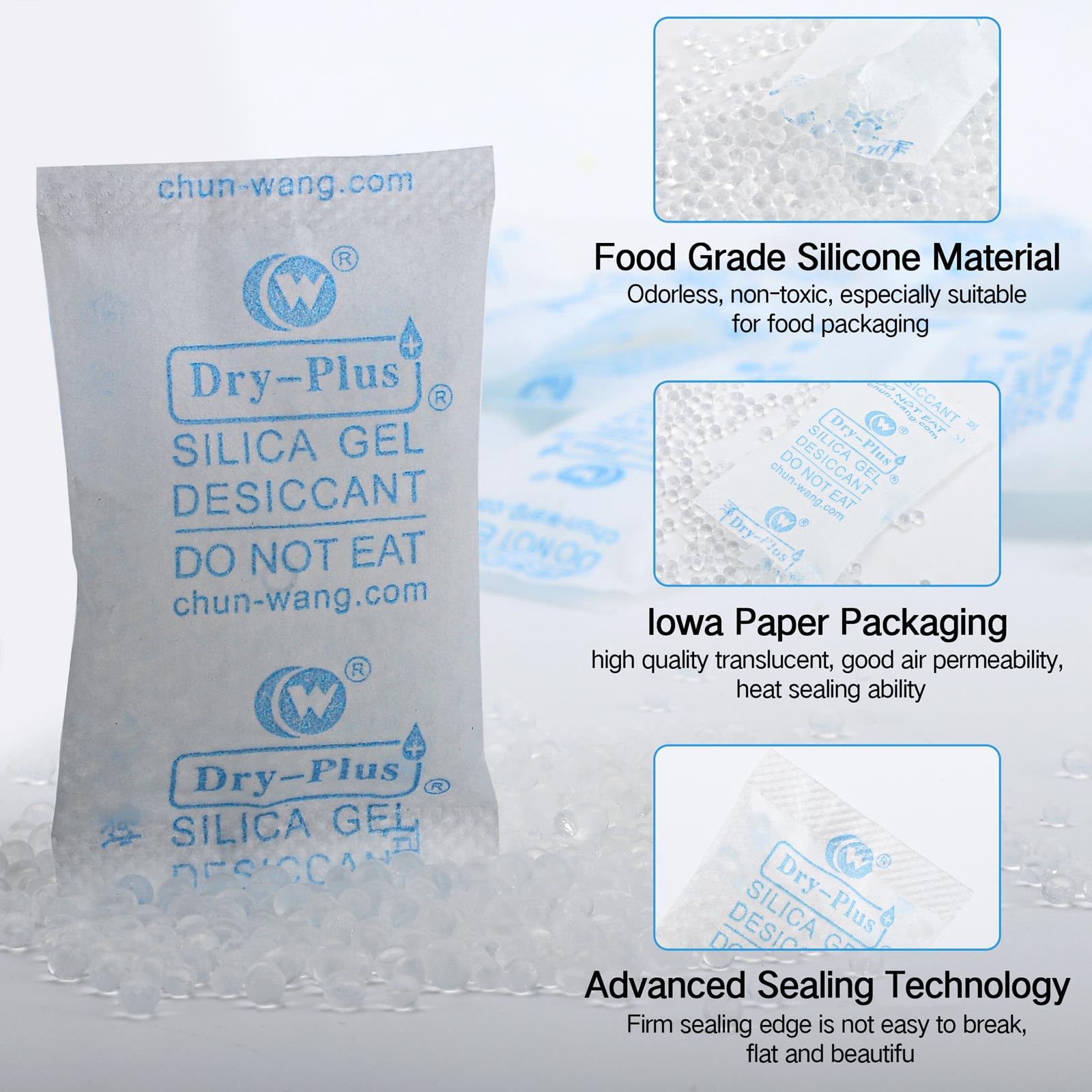 JCUGSBS Silicagel Beutel 20x10g - Hochwirksame Trockenmittel Gegen Feuchtigkeit