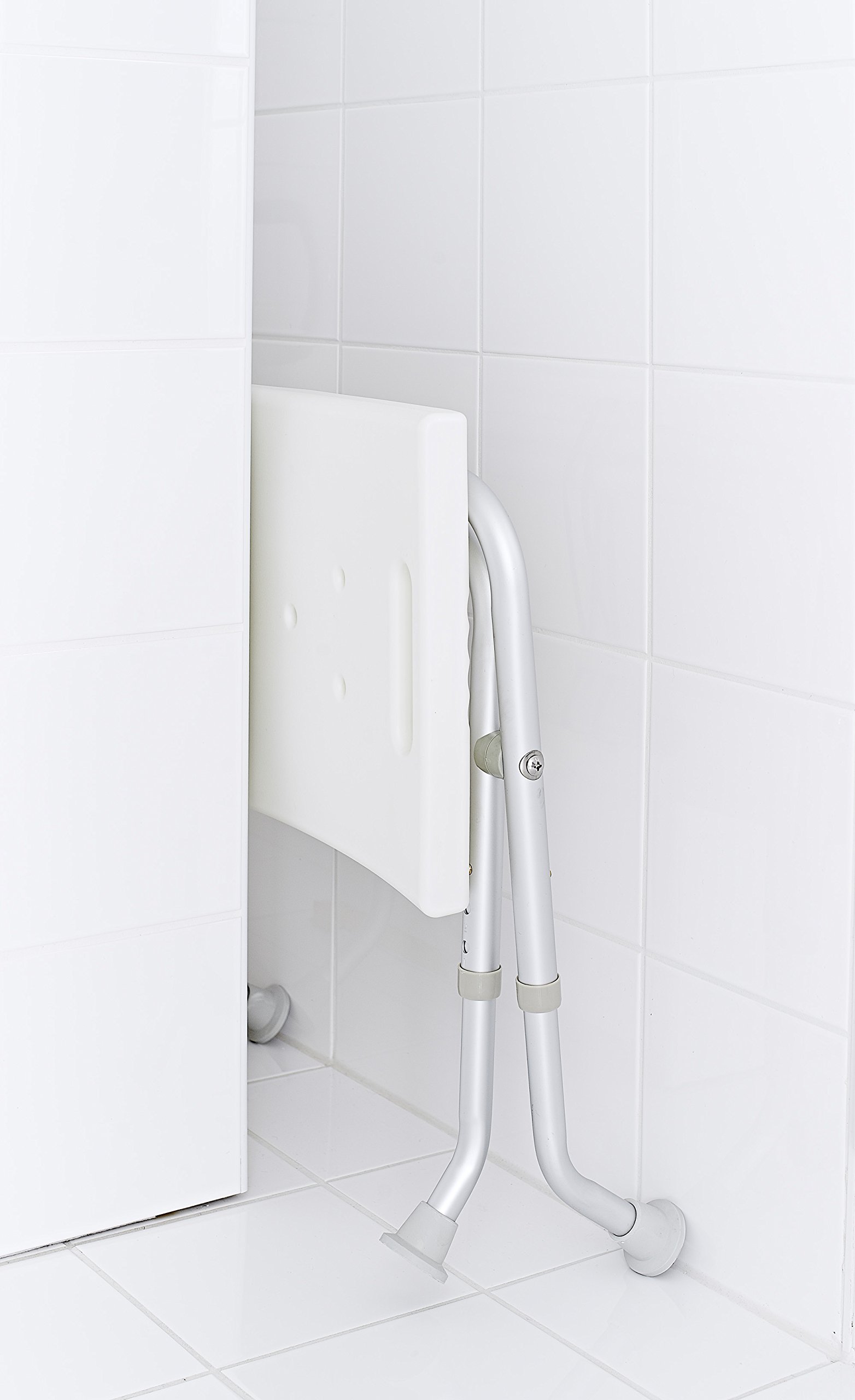 Ridder A0050301 - Taburete Plegable para el baño, Color Blanco