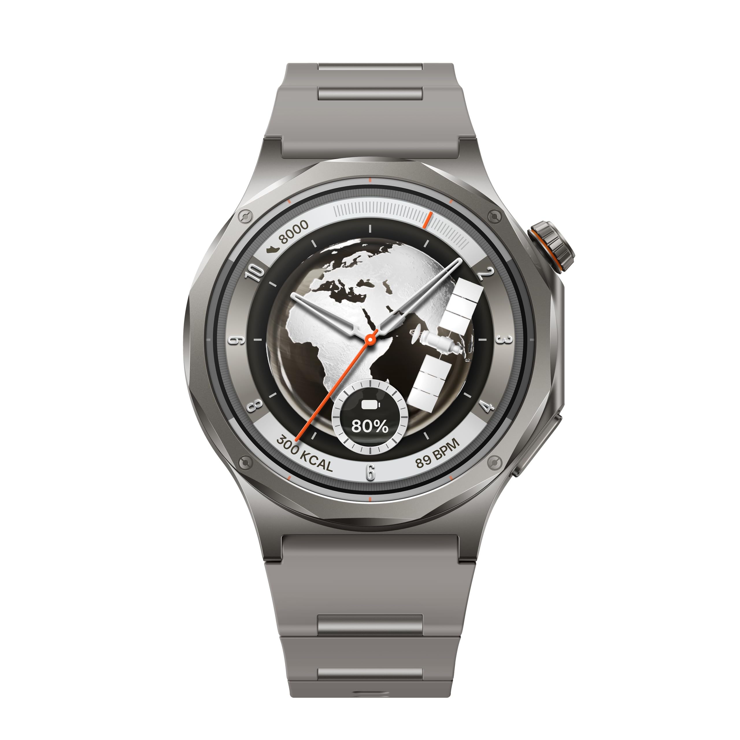 OPPO Watch X3 Smartwatch con Wear OS, Pantalla AMOLED 1.5”, Batería hasta 16 días, ECG y Salud en 60s, GPS Dual, Resistente IP69/5ATM, Titanio y Cristal Zafiro, Misty Titanium