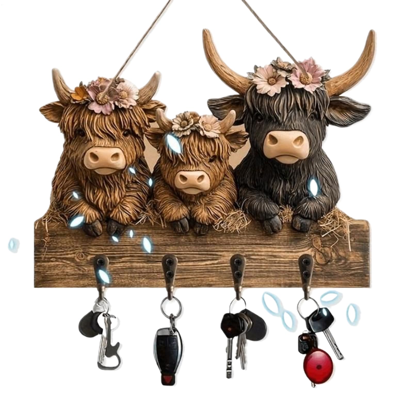 Soporte para llaves decorativo en el recibidor para colgar bolsos y mochilas ordenadas