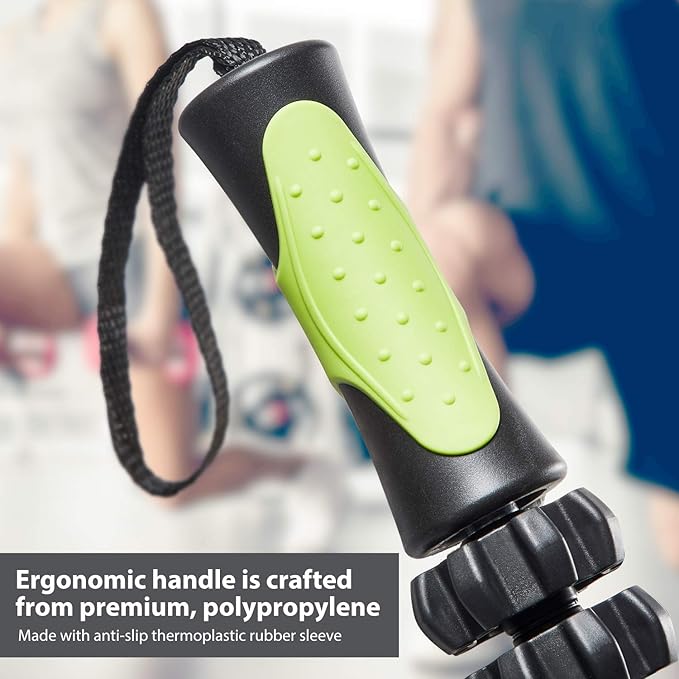 The Muscle Roller Stick by Sportneer is a versatile tool designed to help athletes relieve muscle soreness, cramping, and tightness. It is specifically designed to target the back, legs, and calves, providing effective relief for those areas commonly affected by physical activity. This upgraded version features a sleek black design and is made with high-quality materials for durability and longevity.