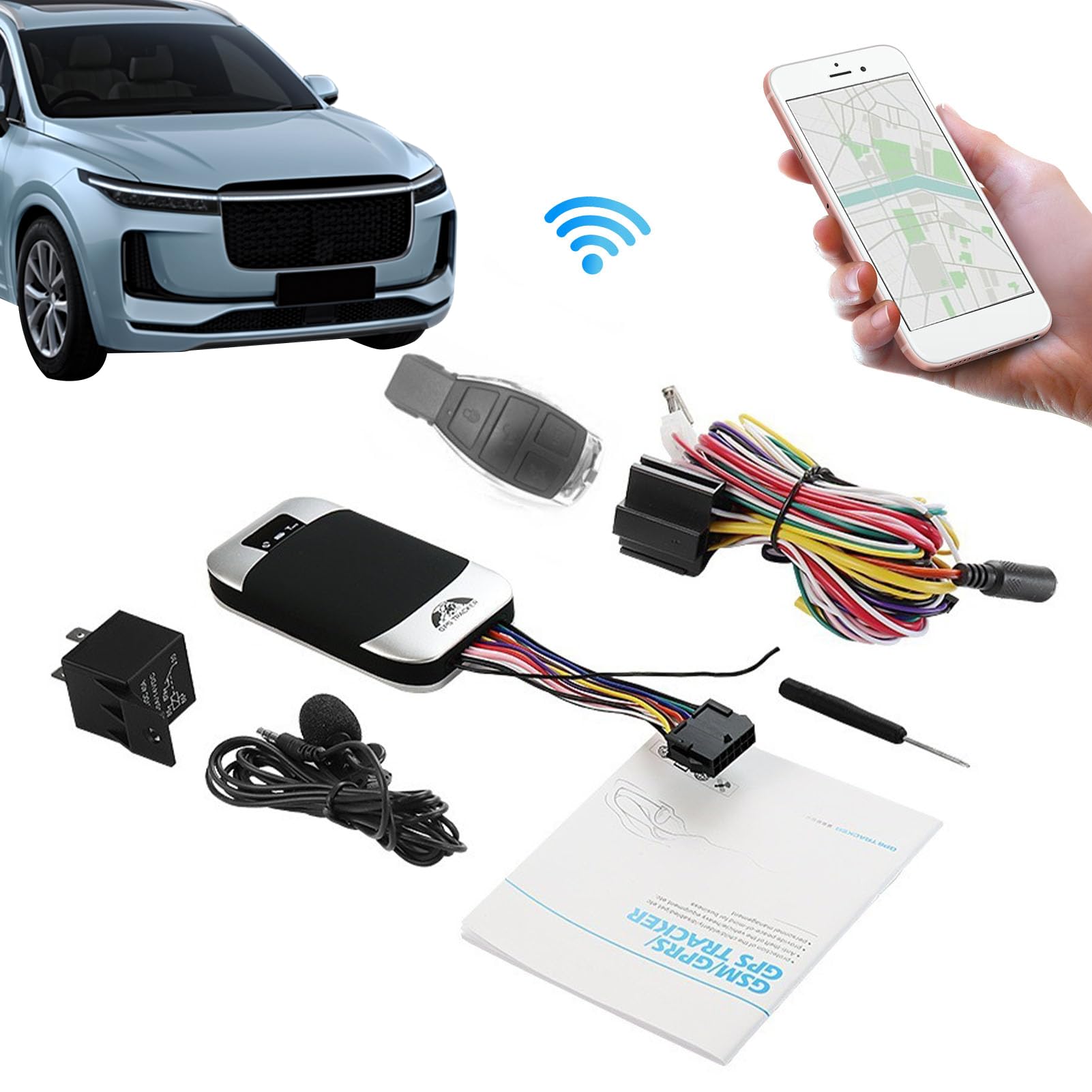 Localizzatore GPS Veicolare Dispositivo GPS Tracciamento Allarme Sicurezza | Dispositivo Antifurto Auto Per Furti Veicoli Tracciamento Geofence Zona Localizzazione Reale Disposit