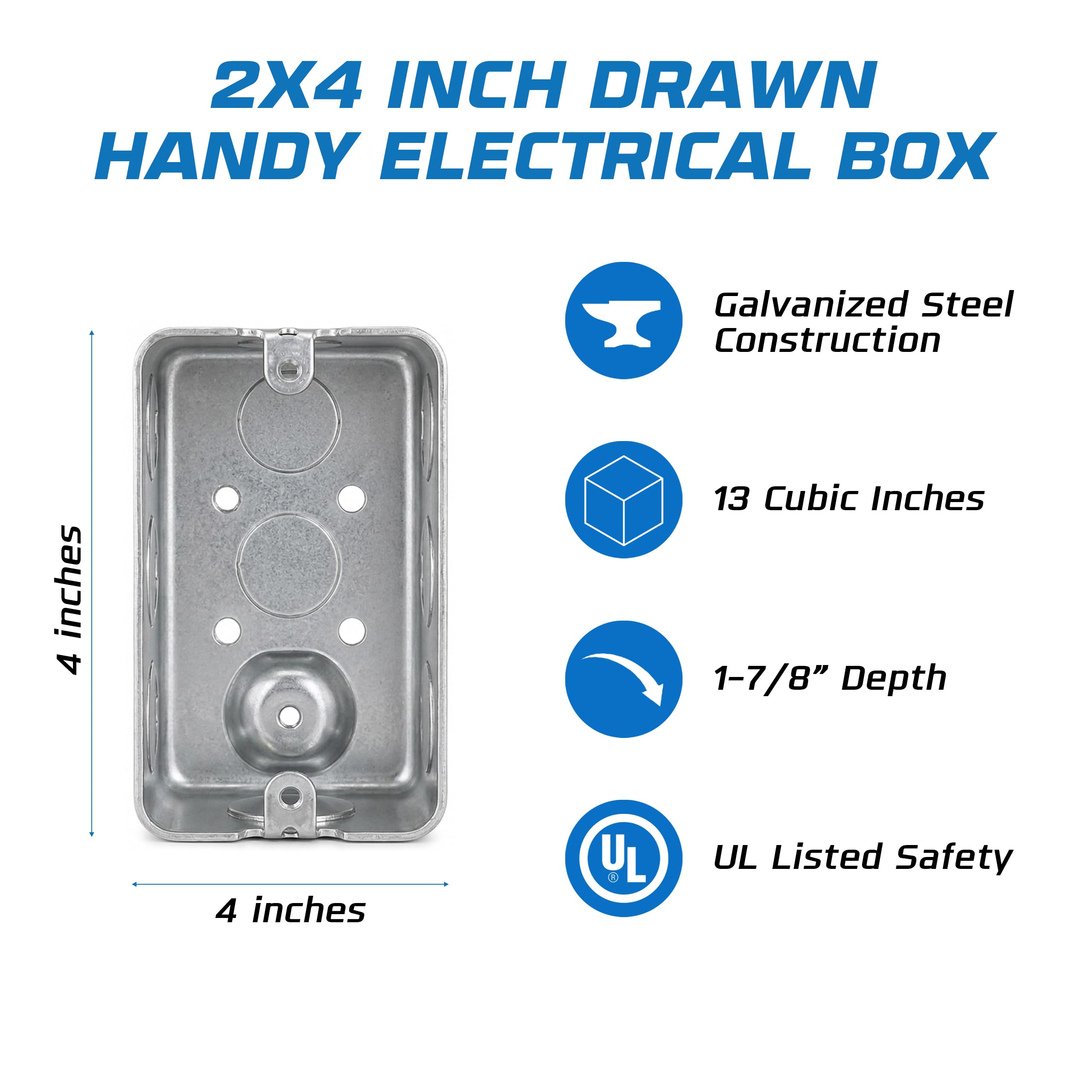 OHLECTRIC 8-Box Electrical Box Kit - Metal Junction & Outlet -3 OHLECTRIC 8-Box Electrical Box Kit - Metal Junction & Outlet -3