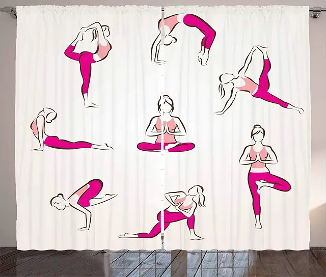 Tenda Yoga Pilates ABAKUHAUS 280x245 cm Rosa Corallo Cocco - Decorazione Interna