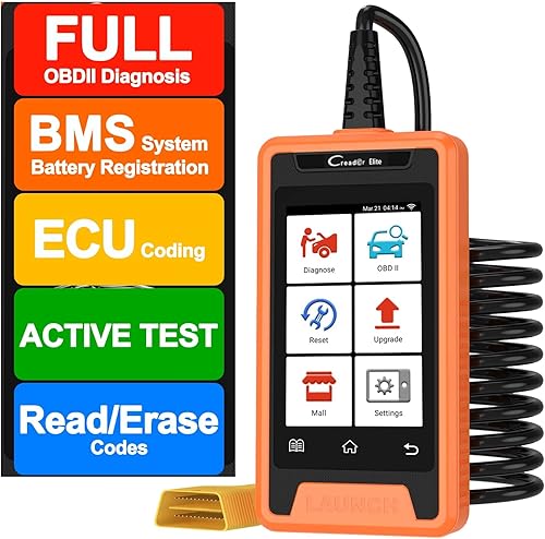 Launch Herramienta de escáner de diagnóstico para BMW, escáner OBD2 multisistema mejorado 2024, lector de códigos de falla automático con control