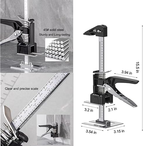 Miniatura 7 de Paquete de 2 gatos de brazo de ahorro de mano de 15.5 pulgadas, herramienta de elevación manual multifunción de 15.5 pulgadas, gatos elevadores de