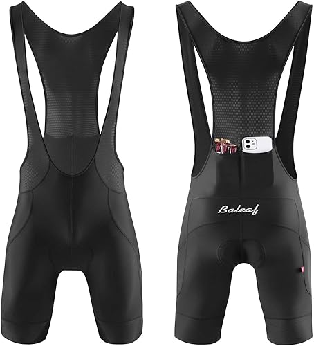 Miniatura 4 de baleaf Pantalones cortos de ciclismo para hombre, acolchado 4D, ciclismo de carretera, pantalones cortos de bicicleta, bolsillos de gel UPF50+