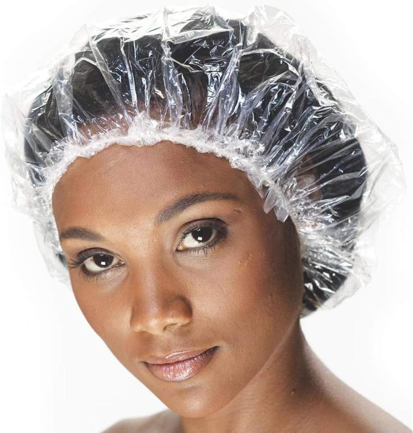 Vextronic Disposable Shower Cap,100 Pcs Large Waterproof Shower Cap for Women,Individually Wrapped.