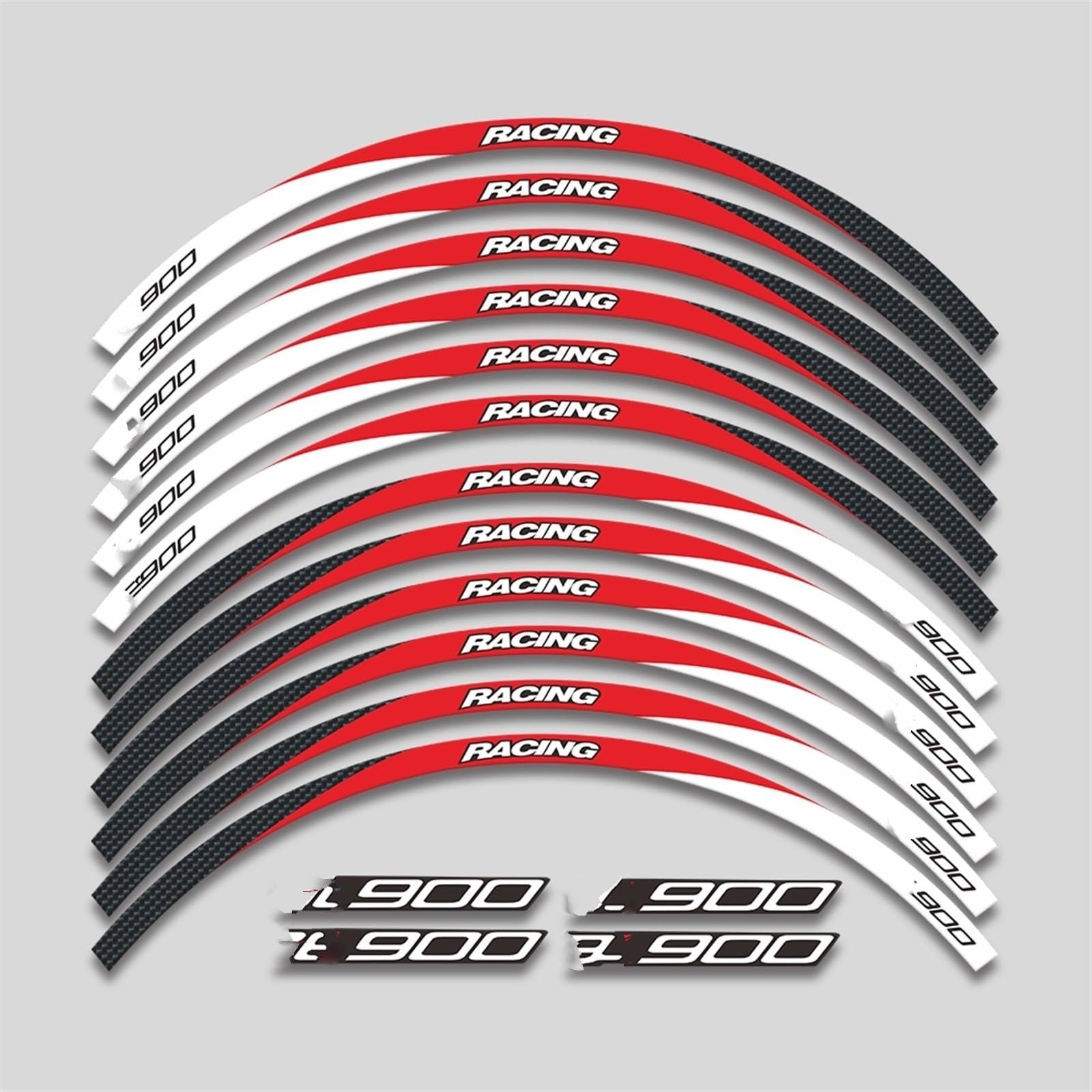 Motorcycle for Kawasaki Z900 Z 900 Front and Rear Wheel Hub Decal Set Improved Decoration Rim Reflective Stickers Decorative(Color14)