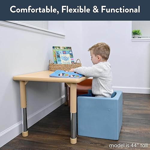 Miniatura 22 de Children's Factory Adapta-Bench, CF910-057 Almond, asientos flexibles para niños, aulas, muebles preescolares y de guardería, sillas para niños