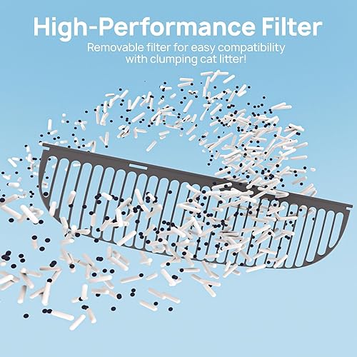Miniatura 7 de Caja de arena autolimpiante abierta, caja de arena automática para gatos con control de aplicación, sensores de seguridad duales, incluye bolsas de