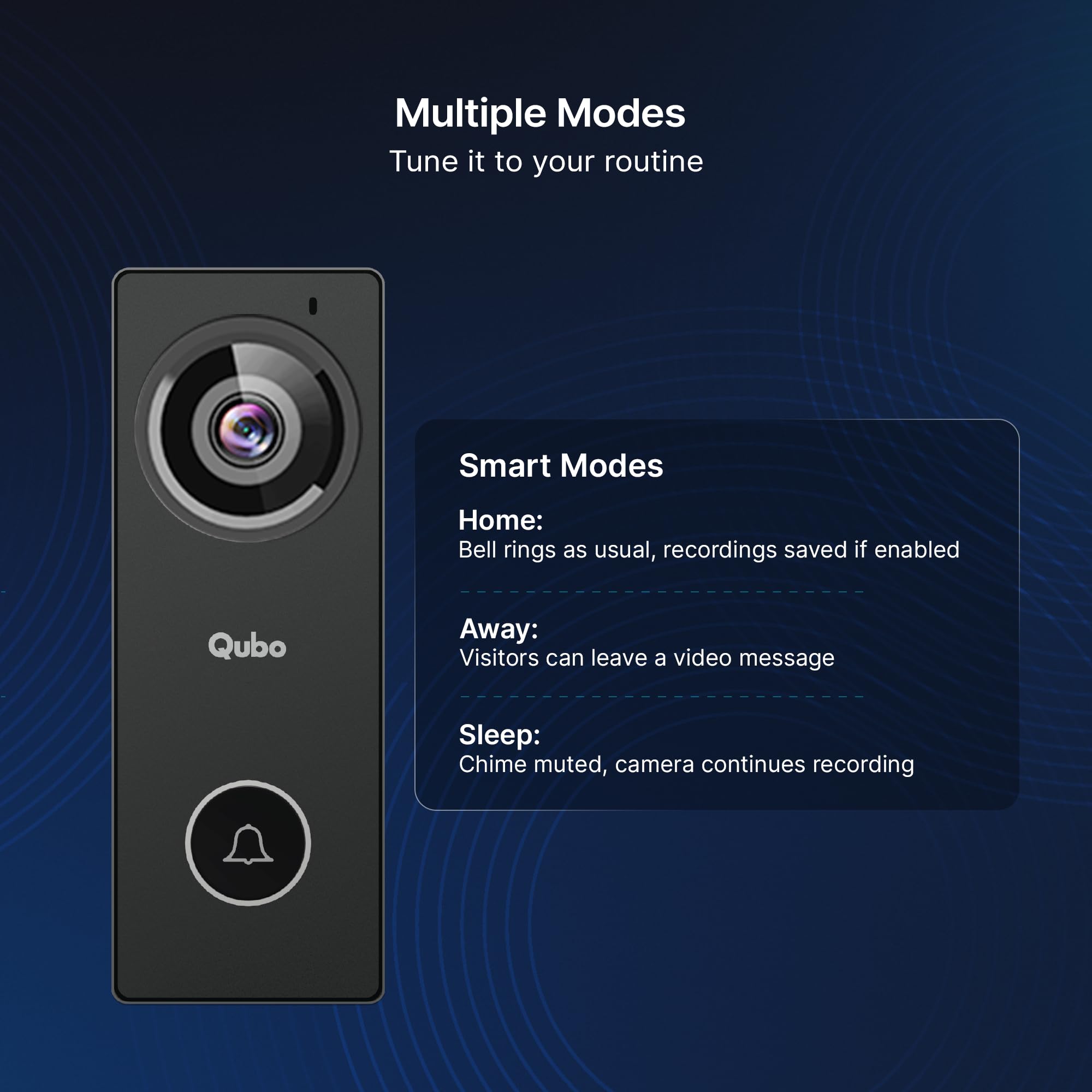 Qubo InstaView Edge Wired Video Door Phone | 2MP Full HD Camera, 7-inch TFT Display, 150° Wide View, Motion Detection, IR Night Vision, Auto Recording, Door & Gate Unlock, 128GB SD Card Support — Amazon image 8