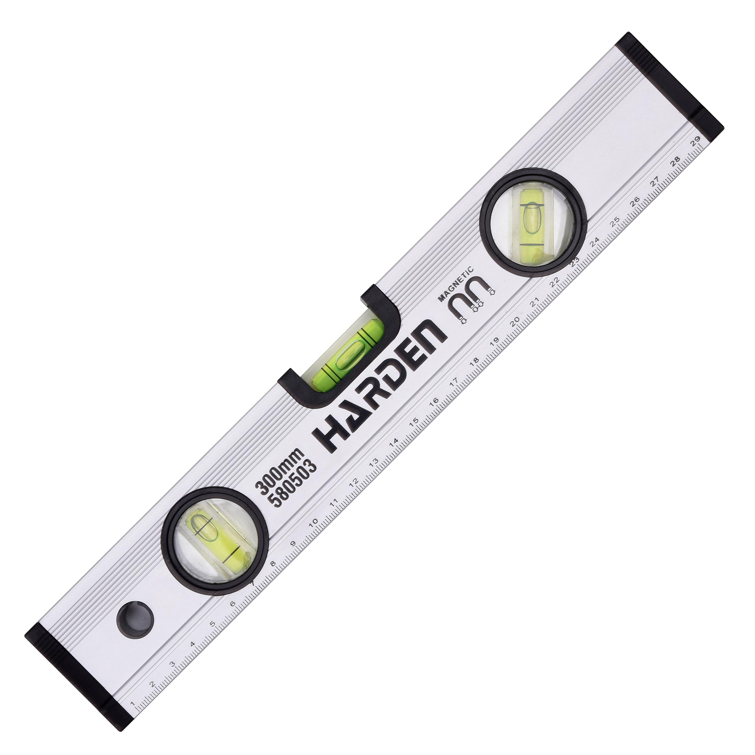 Harden 300mm Three Vials Spirit Level with Bottom Magnetic Design and Aluminium Body - 580503-image-10
