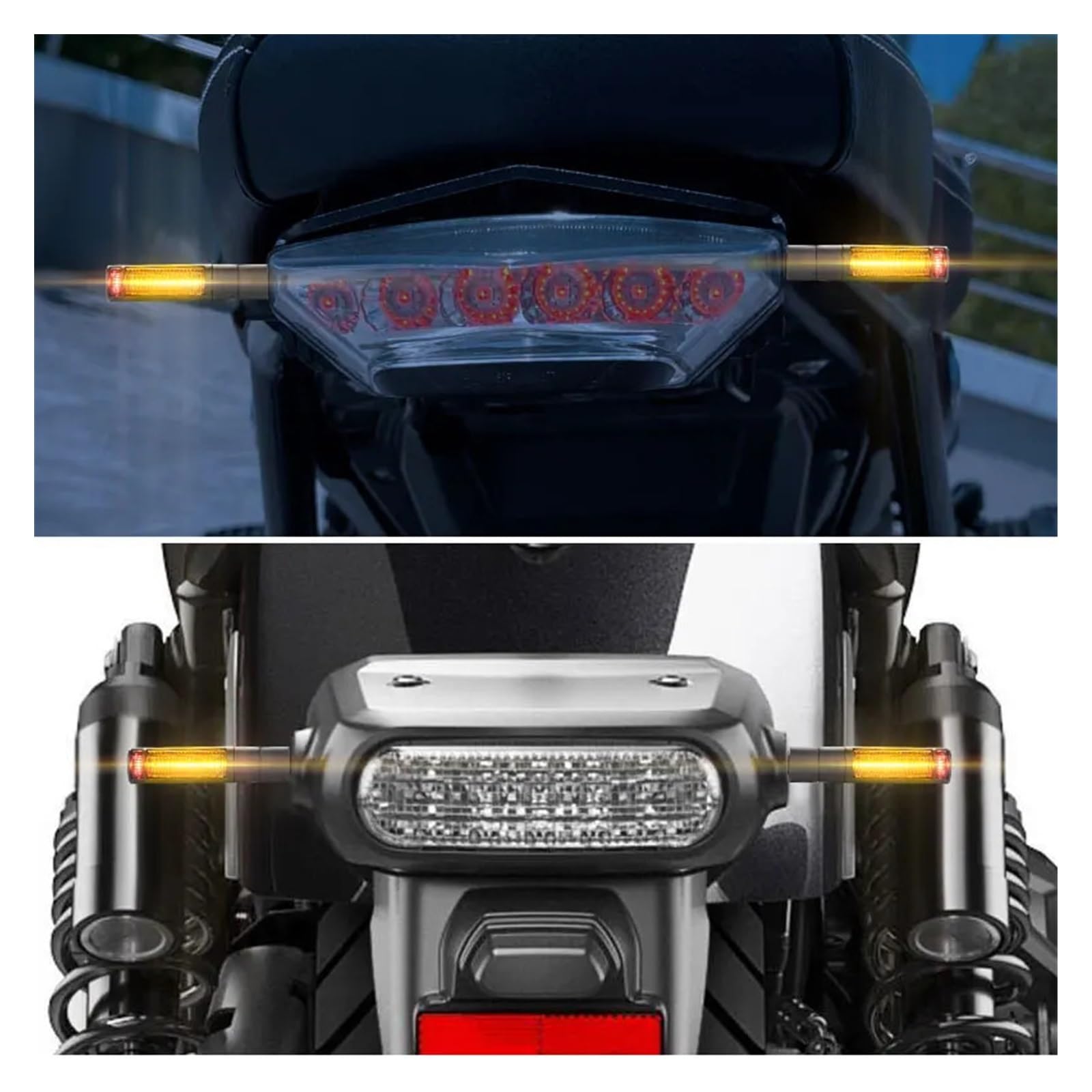 Luces LED De Señal De Giro Delanteras Y Traseras Universales M10 Luz De Freno Trasera Intermitentes DRL, Luces De Señal De Flujo De Agua 12V Luces direccionales