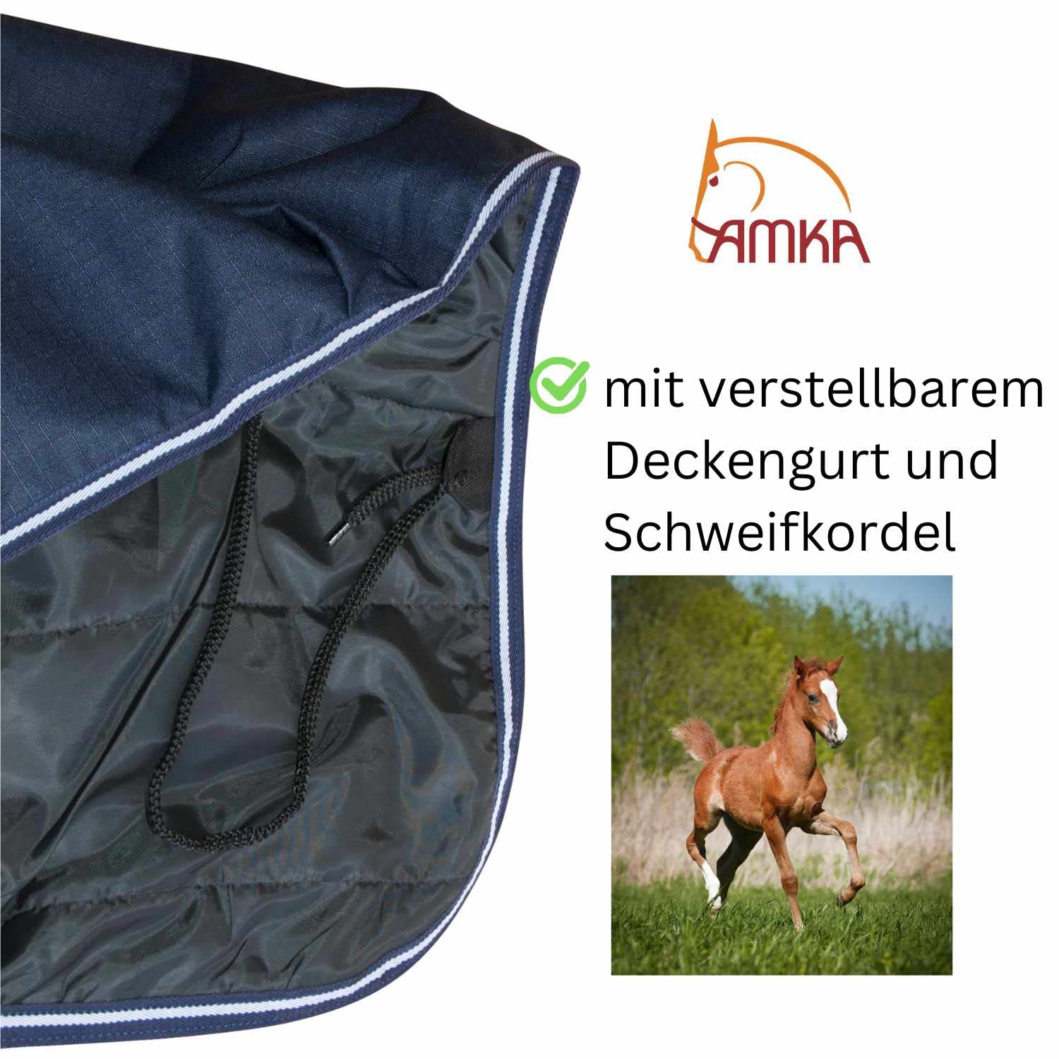 AMKA Fohlendecke Outdoordecke LULEA verstellbar 600 Denier 100 g