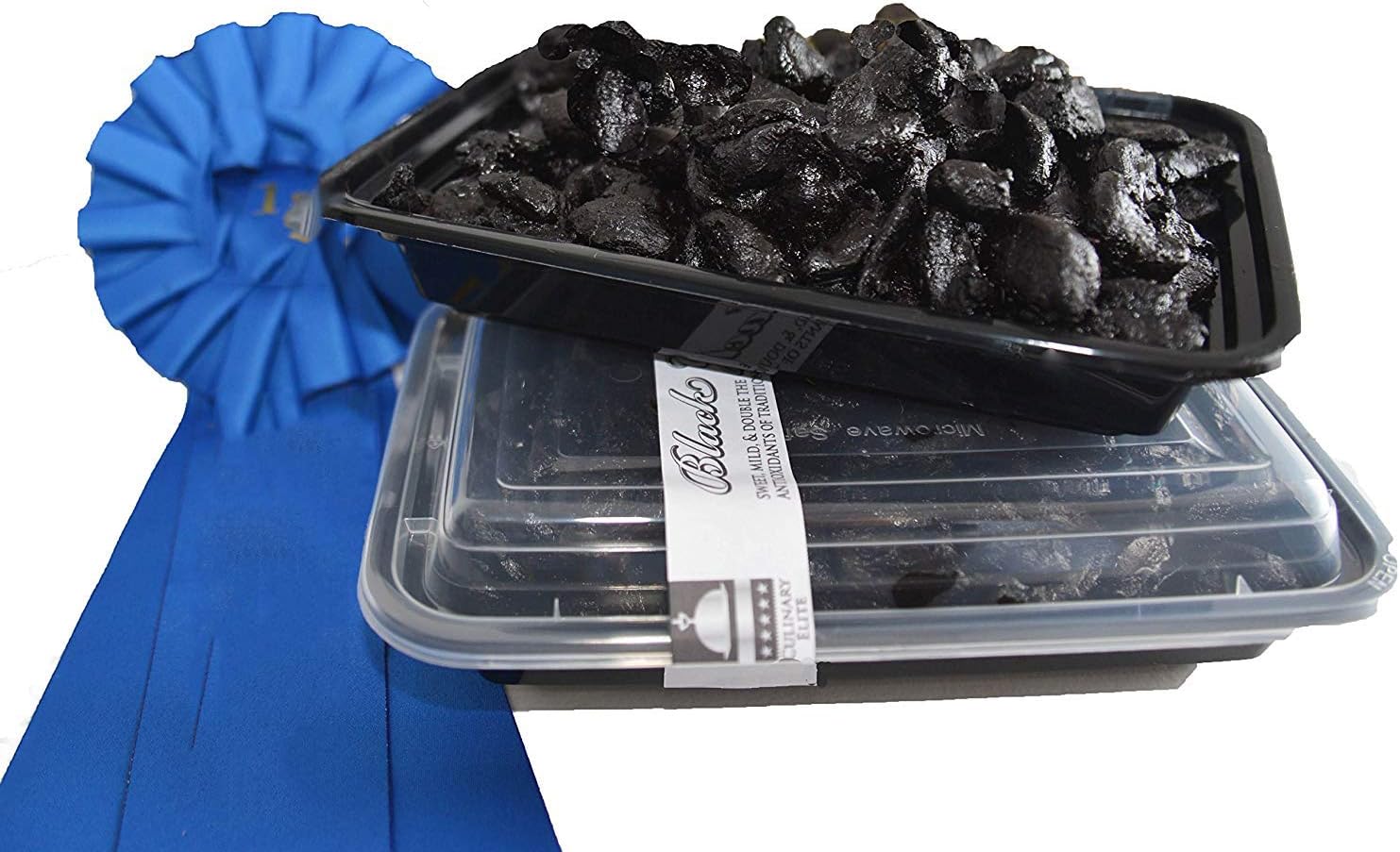 Organic Award-Winning Black Garlic PEELED 1 lb. (30-47 BULBS!!) (Equal to 908 grams, or 2 lbs, of unpeeled black garlic:No stems, cores, or peels in weight with PEELED): NO Sugar Water Added! NO GMOs