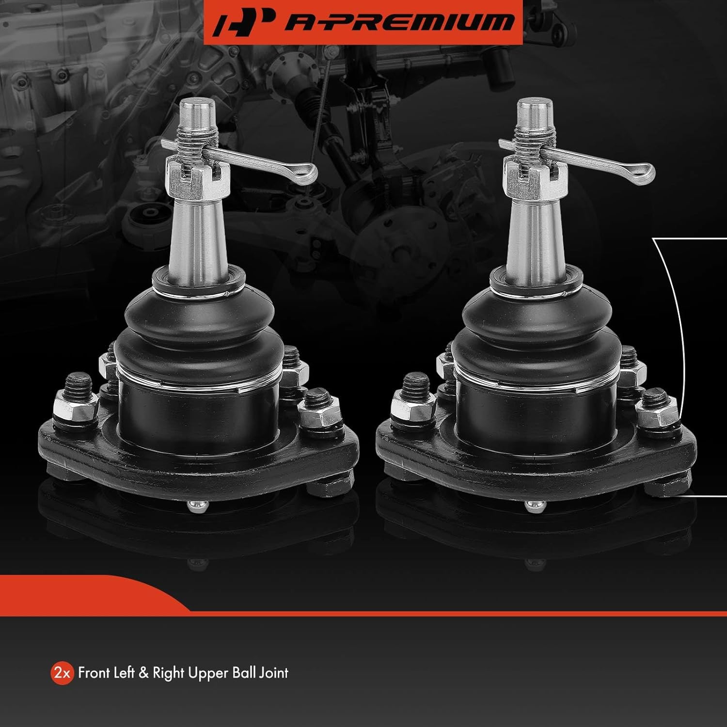 A-Premium 2 x Front Upper Ball Joint Compatible with Chevrolet Blazer, C10 (Pickup & Suburban), G10/G20/P10 (Van), GMC Jimmy C15/C1500 (Suburban & Pickup), G15/G25/G1500/G2500/P15/P1500 (Van)