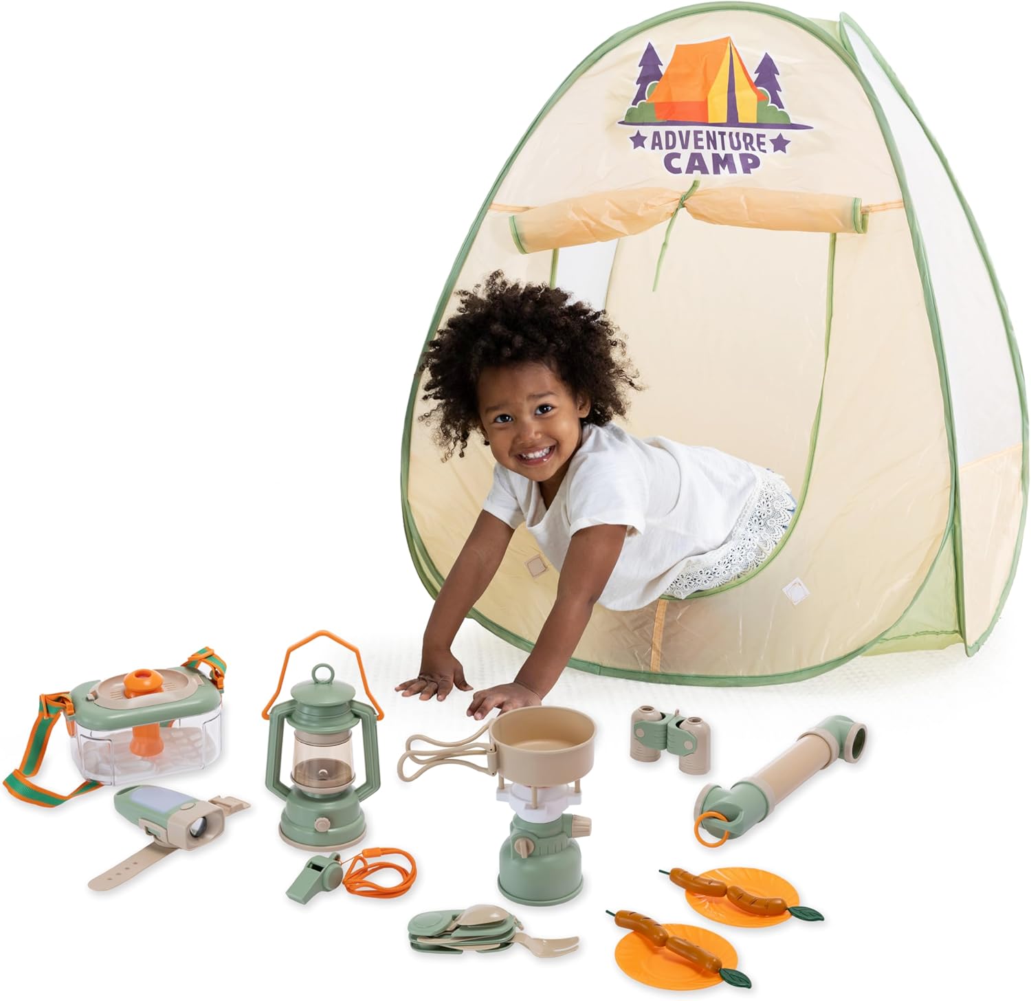 Fat Brain Toys Camping Storage - Adventure Camp 20 Piece Set Outdoor Toys for Ages 4 to 6