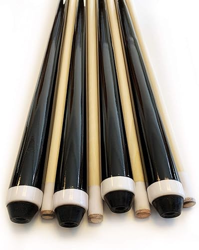 Miniatura 6 de Palos de billar de 2 piezas de madera de 58 pulgadas, taco de billar de madera dura, señales económicas de 19 a 21 onzas, buenas para uso en casa