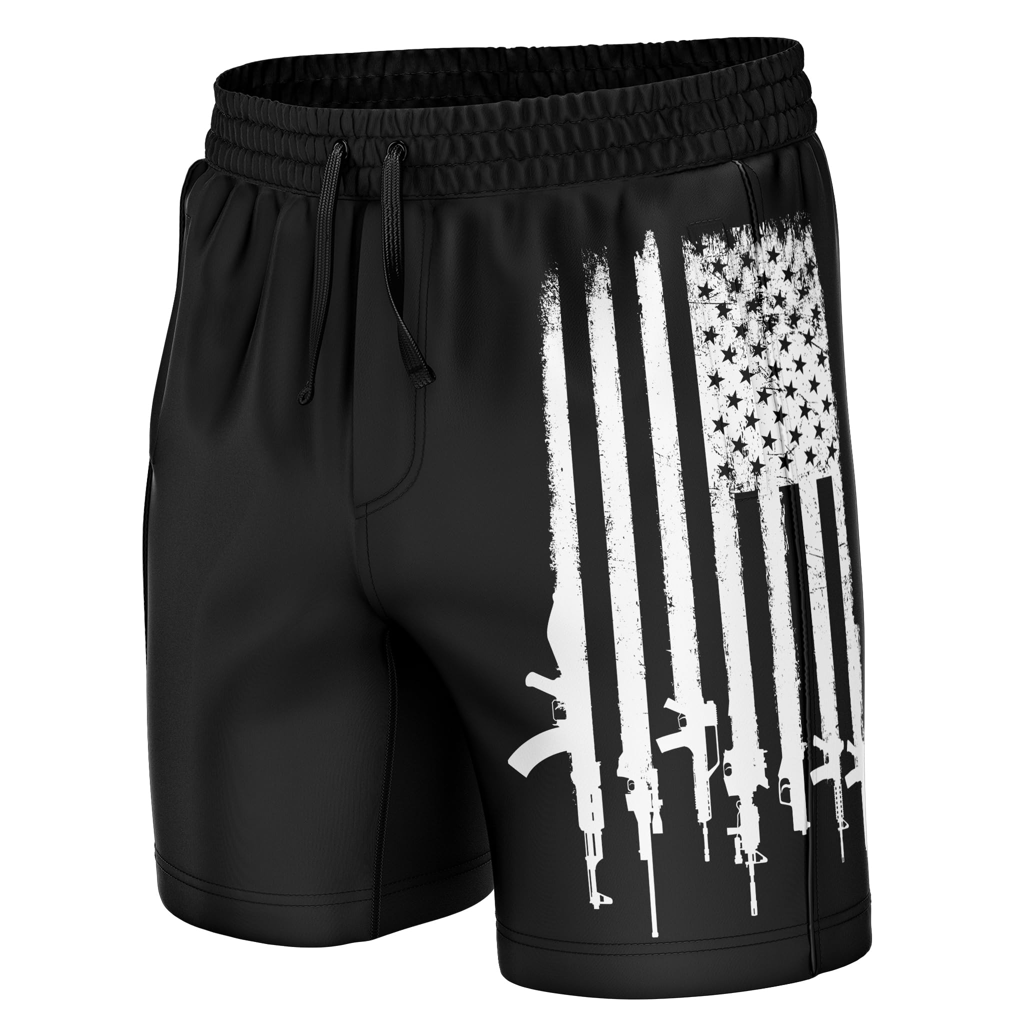 100% Cotton Men’s Fleece Shorts, Decorated in The USA - Arsenal Flag - XL