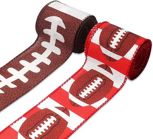 Miniatura 8 de 2 rollos de cintas de fútbol para manualidades, cinta de borde con cable de fútbol deportivo, cinta de arpillera morada, rollos deportivos, bolas 5y