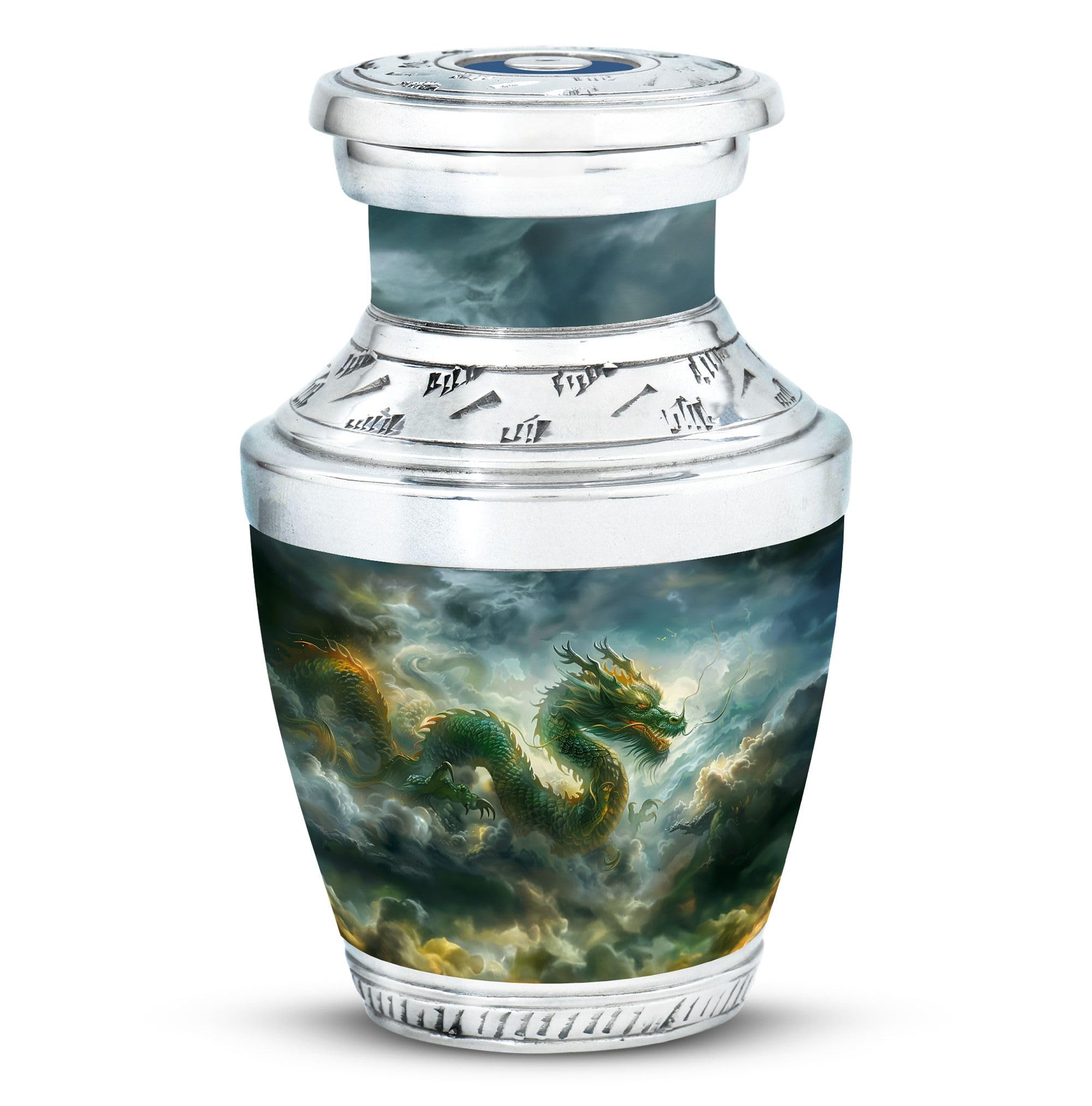 YATHABHISA Dragon Urn, Small Keepsake Urn for Mom & Dad Ashes - Memorial Burial Urn - Decorative Urns - Cremation Urns for Adults Male & Female - Pack of 1 - Small Ashes Keepsake for Sister