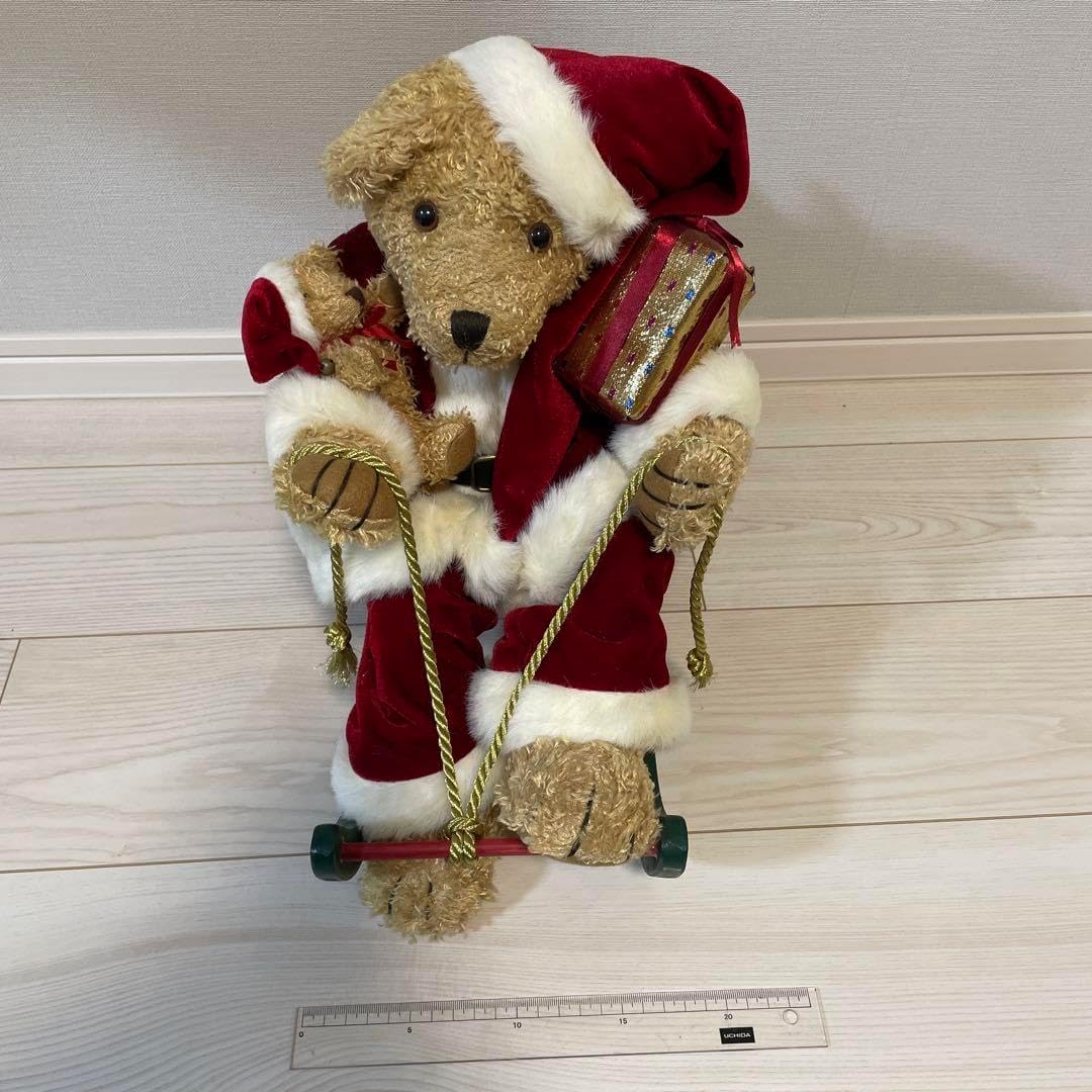テディベアサンタクロース そり バッテリー式クリスマスギフトプレイ