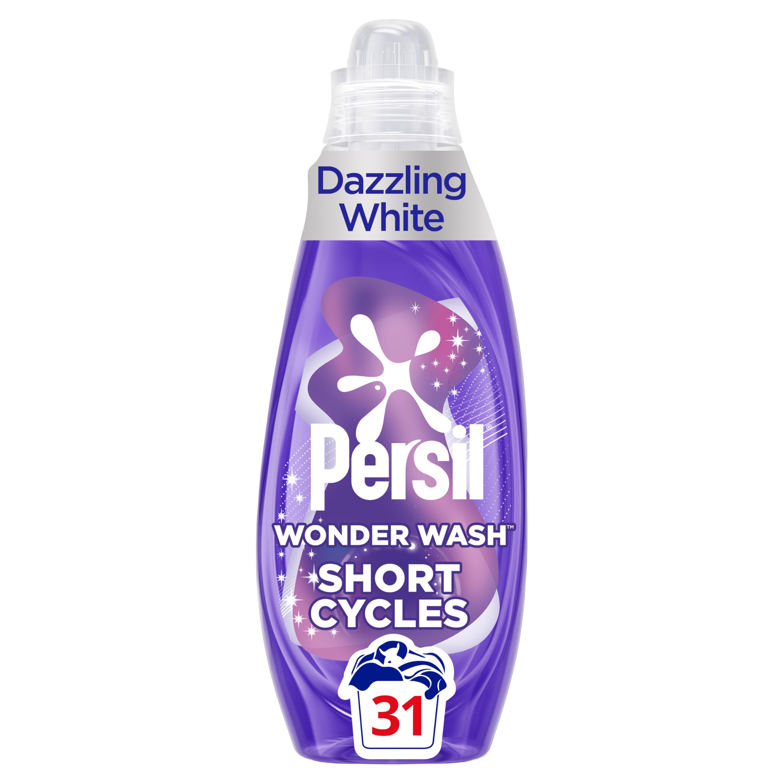 Persil Liquid Laundry Detergent Dazzling White 31 Washes 837Ml, 8Pk
